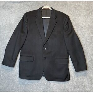 Tasso Elba Mens Black 100% Cashmere Suit Jacket Size 44R‎ Blazer Coat Classic